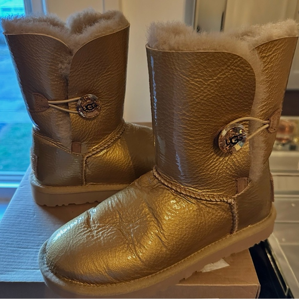 UGG Patent Gold Boots.